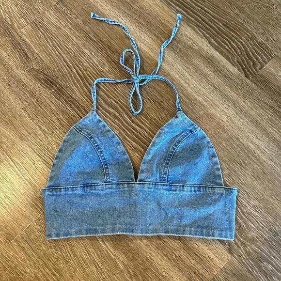 Tops - denim halter